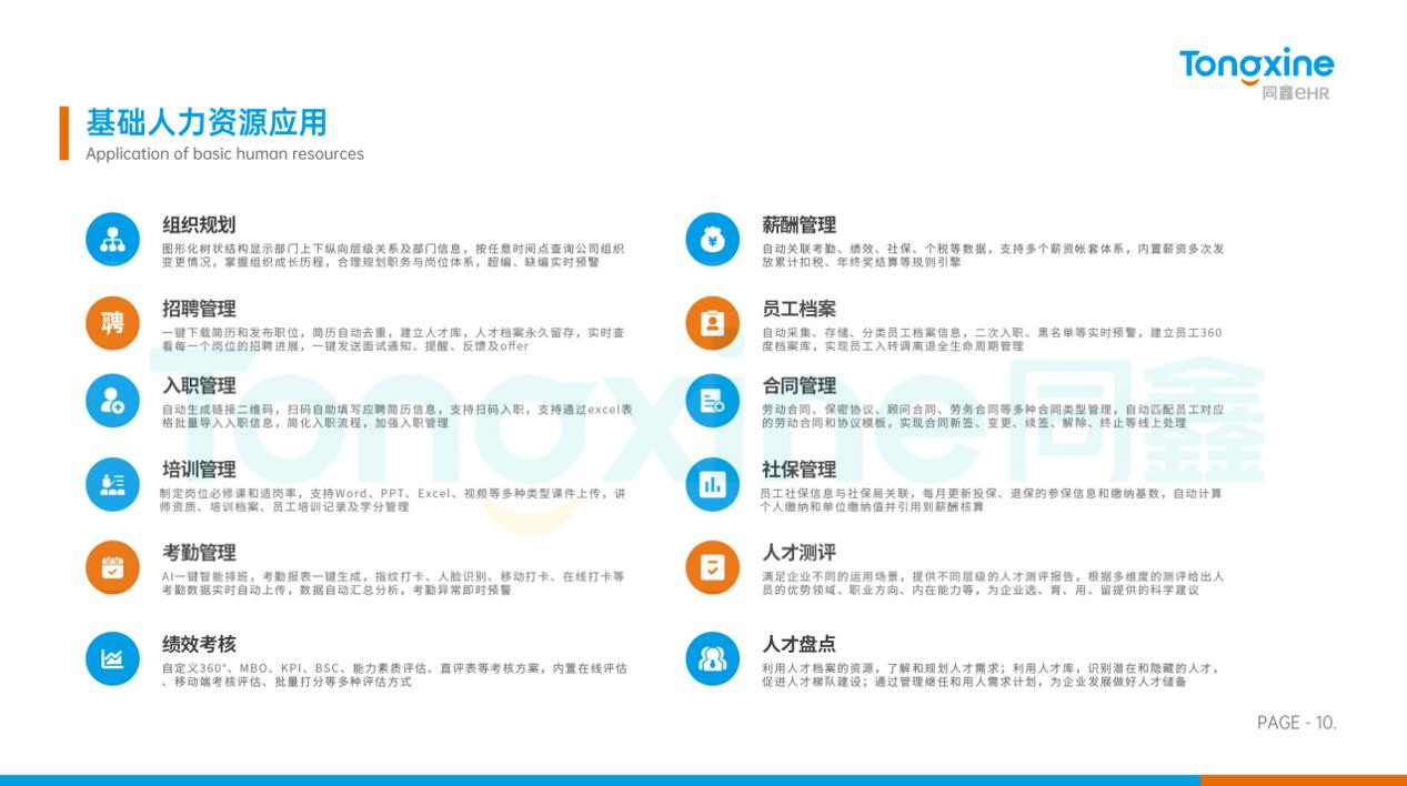 eHR系统功能